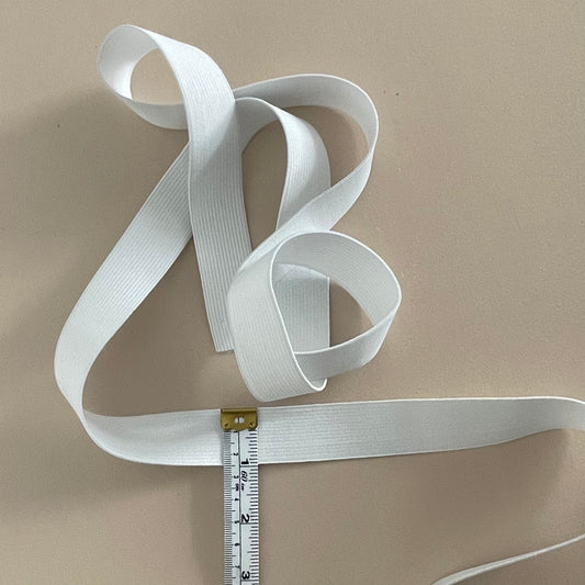 25 mm WOVEN ELASTIC - WHITE