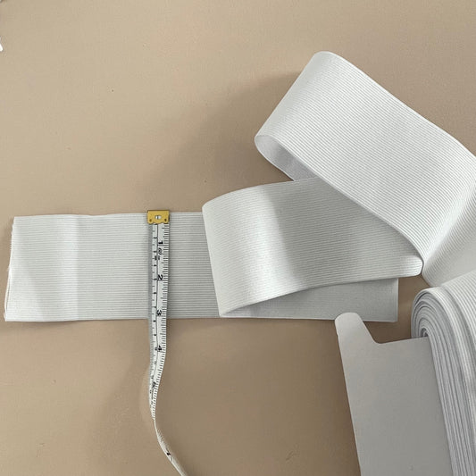 75 mm WOVEN ELASTIC - WHITE