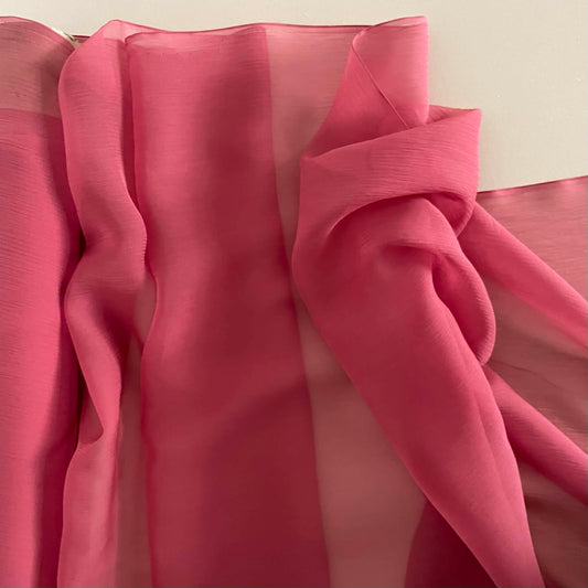 SILK GEORGETTE - CERISE