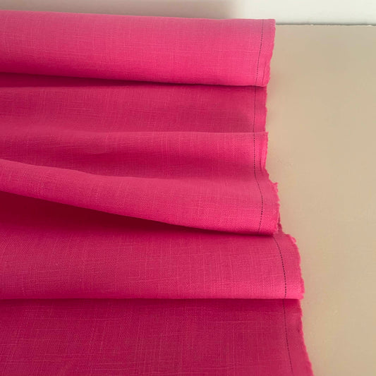 100% LINEN - FUCHSIA