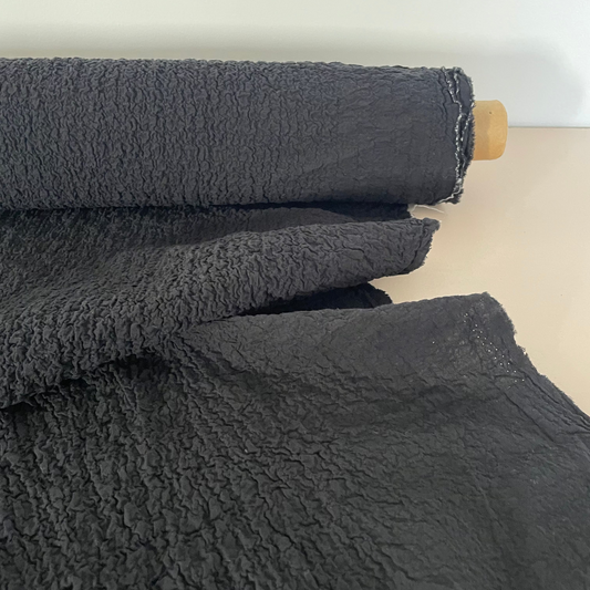 CRINKLE COTTON - BLACK