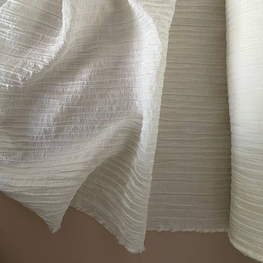 TEXTURED TENCEL BLEND - CREAM RIPPLE