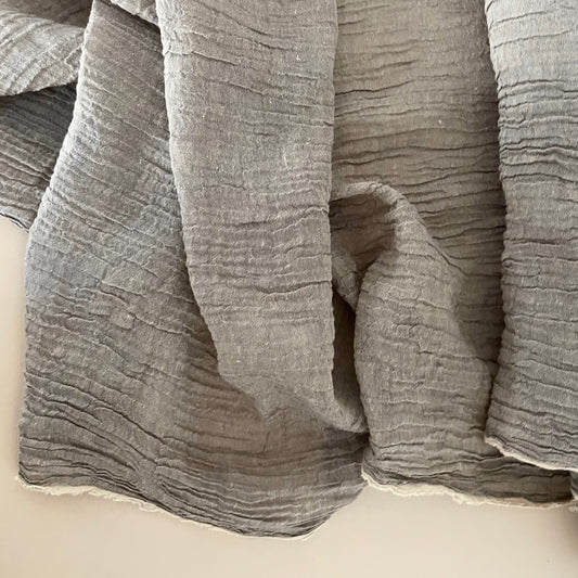 WASHED CRINKLE LINEN - TAUPE