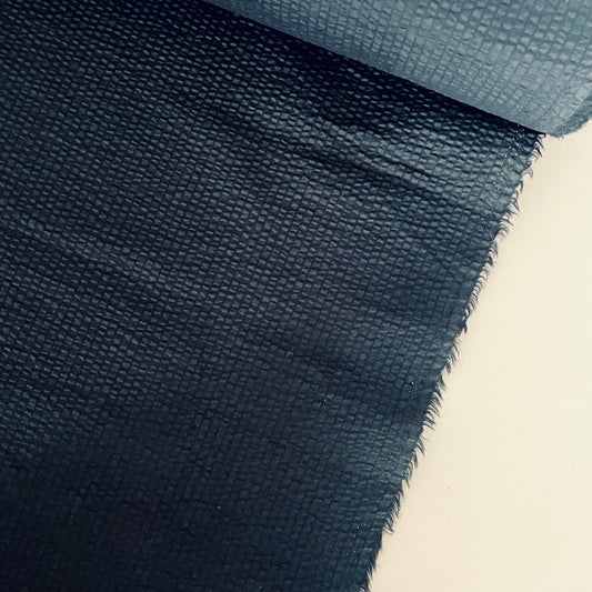 WASHED COTTON TEXTURED WEAVE - BLACK