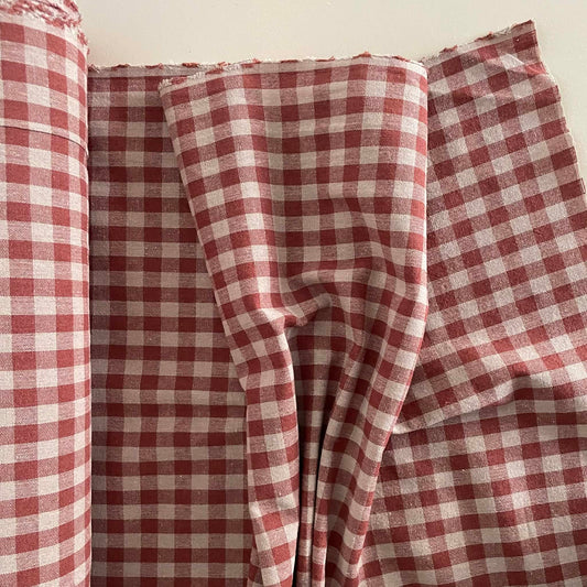 GINGHAM - NATURAL/SIENNA